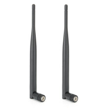 2 st routerantenner, hållbart wifi-system, 6 dB hög förstärkning, 2,4/5,8 G dubbelband, SMA inre hål