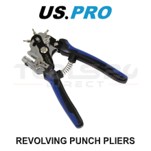 US PRO Tools Revolving Punch Pliers Card, Cloth, Leather, Paper etc 2-4.5mm 6839