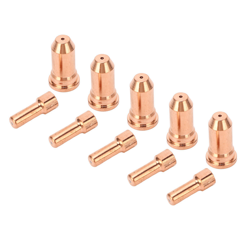 10Pcs Plasma Cutter Consumables For Pt100: 1.5Mm Copper Nozzle 8441354311657