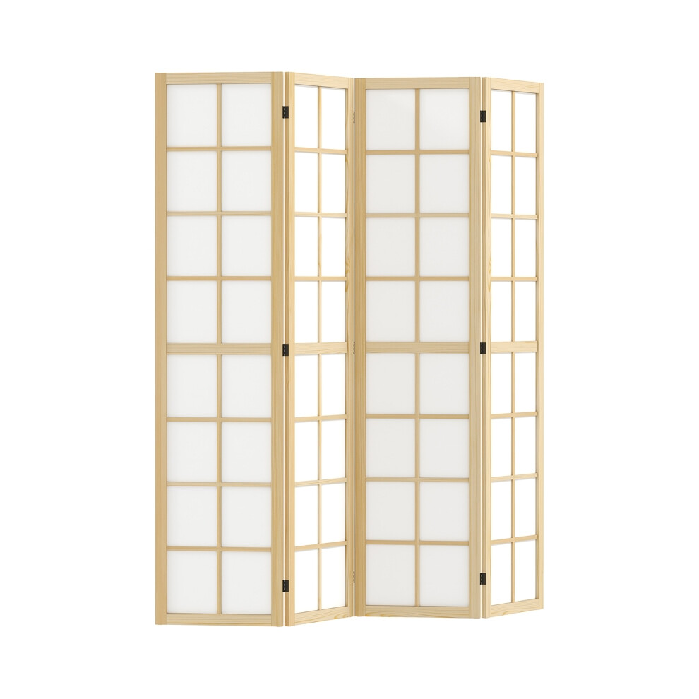 Room Divider 4 Panel Folding Screen Indoor Privacy Separator 160x170cm Freestanding for Living Room & Bedroom-image-OPC-PMDX5VB-NEW