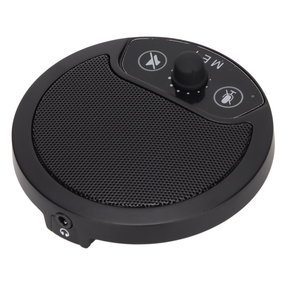 USB Conference Microphone Stereo 360 Omnidirectional Condenser Mic with Mute Button for Windows Video Meeting