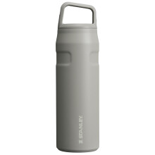 Stanley IceFlow Cap and Carry Water Bottle 24 oz | Bred mund drejel?g | Let og t?t til rejser og sport | Isoleret rustfrit st?l | BPA-fri | Aske