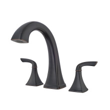 Pfister RT6-5BSY Bronson Rubinetto per Vasca Romana a 2 Maniglie e 3 Fori in Bronzo Toscano