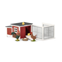 Schleich Farm World, Brinquedos de Animais de Fazenda, Set de 8 Peças de Galinheiro, Idades 3+