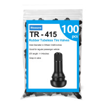 Riseuvo 100 stuks TR415 bandventiel rubberen snap-in kleppen tubeless klepstelen geschikt voor 0,625 inch velggaten op standaard voertuigbanden