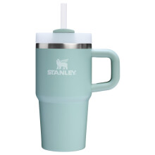 Vaso Stanley Quencher H2.0 con asa y pajita 20 oz | Tapa de estado de flujo de 3 posiciones | Portavasos Compatible para Viajes | Taza aislada de