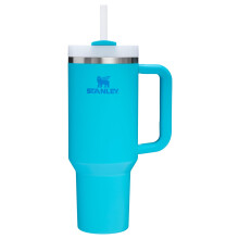 Vaso Stanley Quencher H2.0 con asa y pajita 40 oz | Tapa de estado de flujo de 3 posiciones | Portavasos Compatible para Viajes | Taza aislada de