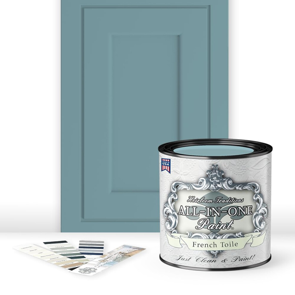 All-In-One Paint Durable Cabinet And Furniture Paint. Built In Primer And Top Coat No Sanding Needed. Includes Our 30 Featured Color Card - French 682962384864