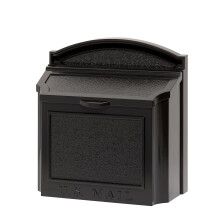 Whitehall Products Abschliebarer groer Briefkasten zur Wandmontage, Schwarz