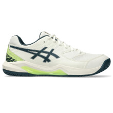 ASICS Heren Gel-Dedicate 8 Pickleball Schoenen, 11, Crème/Tranquil Teal