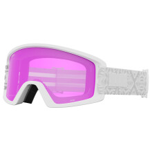 Giro Dylan Lunettes de ski  Lunettes de snowboard pour femmes et jeunes  Sangle en flocons blancs avec verres rose ambre/jaune