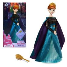 Disney Store Mädchen Prinzessin Anna Puppe (Frozen 2), 28 cm, mit Bürste und beweglichen Teilen
