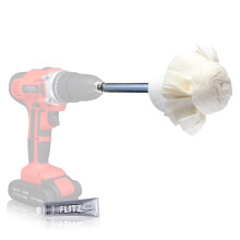 Flitz Buff Ball, attacco per trapano con tampone per auto, con design autoraffreddante, non brucia mai e nessun hardware esposto per evitare graf