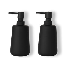 ABBI NIMO 2 balen matn cern keramick dvkovac mdla 13 oz doplnovateln dvkovac do koupelny nebo kuchyne s pogumovnm Soft Touch