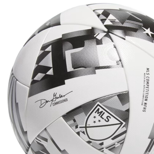 Adidas adidas MLS Αντιγραφή Μπάλα Αγώνα Ποδοσφαίρου, Λευκή/Μαύρη/Ασημί, 4 2