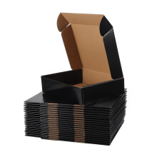Hoikwo Medium -lhetyslaatikot lhetyspakkausten postittamiseen Aaltopahvilaatikot pienyritysten pakkaamiseen (musta 12x9x3-20 pakkaus)