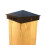 Nuvo Iron Pyramid Post Cap, 6" x 6",Black 2