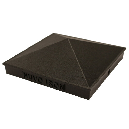 Nuvo Iron Pyramid Post Cap, 6" x 6",Black 2