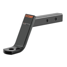 CURT 45240 Anhngerkupplungs-Kugelhalterung in doppelter Lnge, 91/4 Zoll oder 121/4 Zoll Lnge, passend fr 2-Zoll-Empfnger, 7.500 lbs, 1-Zol