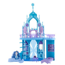 Mattel Disney Frozen Elsa Eisschloss Spielset mit Olaf-Figur, 5 Spielbereichen und 21 Zubehrteilen, 2,5+ Fu hoch, Elsas Frozen Ice Palace, insp