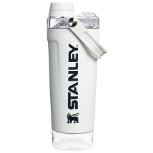 Botella Shaker Stanley Activate 20 oz | Tapa a prueba de fugas de acero inoxidable | Almacenamiento base y tapa de flujo rápido
