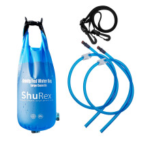 Sacca per acqua alimentata a gravit? Shurex da 3 galloni con 2 tubi di uscita per il sistema di filtraggio dell'acqua Sawyer Cannuccia per filtro