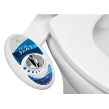 LUXE Bidet NEO 110 - Frskvatten icke-elektrisk bidfste fr toalettsits Justerbar vattentryckstvtt bak (bl)