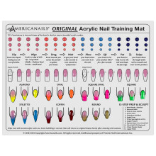 Americanails Tapis d'entranement pour ongles en acrylique Feuille d'entranement en silicone pour la pratique d'application, modle flexible e