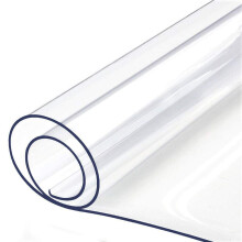 Clear Plastic Table Protector - PVC Tablecloth Cover Vinyl Table Cloth Easy Clean Wipeable Furniture Topper Pad for TV Cabinet Mat Desk Pad Recta