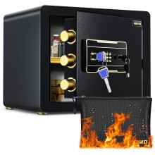 Bezpecnostn schrnka ADIMO Home Safe Box 1,2 krychlovch stop s ohnivzdornou vodotesnou takou na penze Digitln klvesnice a systm dvou klcu Os