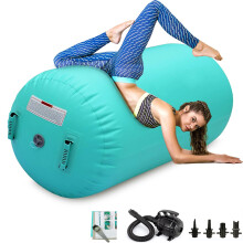 CZGBRO Air Roller Gymnastik Barrel Uppblsbar Tumbling Roller Air Mat ttakantsmatta med elektrisk pump fr backhandspring trning Cheerleading h