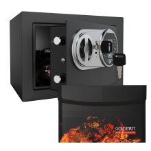 Goldenkey kleiner feuerfester Safe fr den Heimgebrauch, digitaler Kinder-Geldtresor fr Bargeld und Mnzen mit Schlsseln und Code, Mini-Safe f