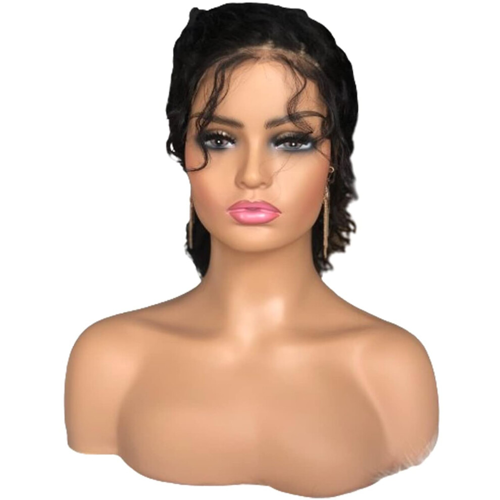Voloria Unisex Realistic Female Mannequin Head With Shoulder Manikin Pvc Head Bust Wig Head Stand For Wigs Display Making Styling Sunglasses Necklace Earrin