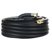 Guitrees 25FT 3/4 robuuste rubberen tuinslang - 200 psi Werken 1000 psi Burst - Heet/koud water - Vijflaags vlechtwerk voor duurzaamheid - Veelzijdig