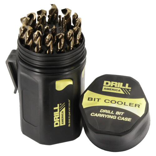 DRILL AMERICA 1/16-1/2x64THS COBALT SET IN PLASTIC CASE