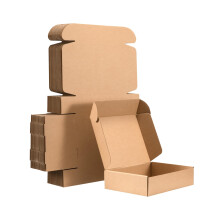 DUZCLI 10x10x3 verzenddozen - Set van 20 middelgrote golfkartonnen dozen voor kleine zakelijke benodigdheden, post- en geschenkverpakkingen