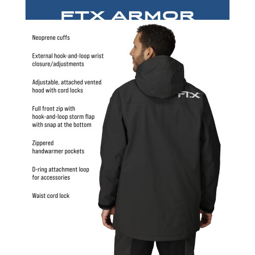Frogg Toggs, giacca da pesca/pescatore FTX Armor Dark Graphite da uomo 2