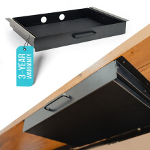 Accesorio deslizable para cajσn debajo del escritorio, cajσn de mesa de montaje inferior de acero al carbono con gestiσn de cables, almacenamient