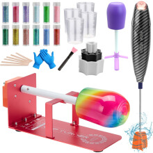 HXH Volteador de Tazas para Manualidades Vaso Mezclador de Resina elιctrico Vaso Giratorio de Tazas Kit de Resina epoxi en Polvo con Purpurina pa