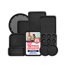 BAKKEN Ensemble de 10 plaques de cuisson de cuisine Ustensiles de cuisson en acier au carbone de qualit commerciale avec revtement antiadhsi