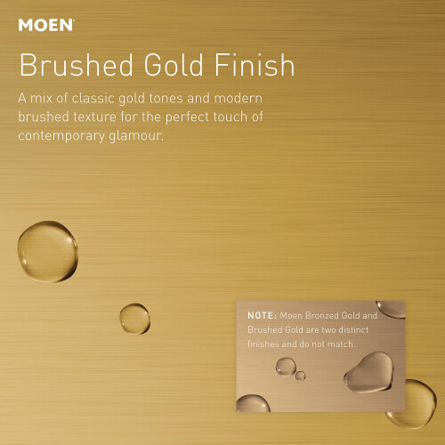 Moen 6399BG One-Function 3-5/8"" diameter rundt sprayhoved b?rstet guld 1