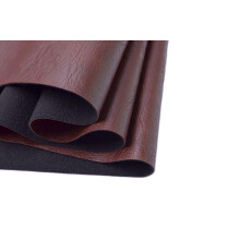 Wento Dikke kunstleer stof zacht huidnerf PU-leer voor meubelhoes opnieuw bekleden fauteuils kussens vinyl bekleding (1 meter rood bruin)