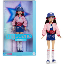 Barbie Signature My Scene Nolee poupe et accessoires tenue inspire de l'an 2000 avec ensemble sportif assorti, veste courte, jambires et suppo
