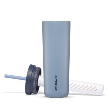 LifeStraw Go Series Tumbler - Double Wall Insulated Stainless Steel Water Filter Icelandic Blue Designed for Everyday Use Removes Bacteria Parasi