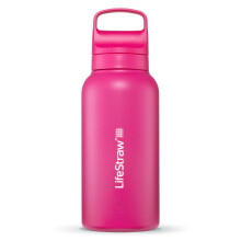LifeStraw Go Series - Isoleret vandfilterflaske i rustfrit st?l til rejser og hverdagsbrug Fjerner bakterier, parasitter og mikroplastik Forbedre