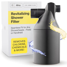 Filtro doccia Afina | Funziona con soffione doccia portatile e fisso | Il filtro dell'acqua dura per il soffione della doccia riduce la forfora e
