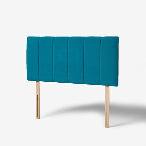 (King Teal)5ft Plush Velvet Padded Lined Headboard