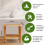 EcoDecors Eleganto Banco de Duche de Teak de 18 Polegadas Impermeável 3