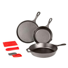 Lodge L6SPB41 Essential Pfannenset, 7-teilig, Schwarz