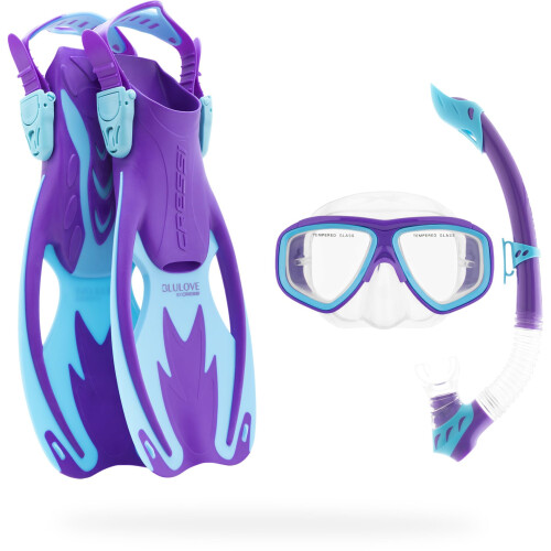 Cressi Set Cressi Rocks per bambini Viola/Blu S/M